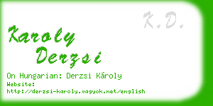 karoly derzsi business card
